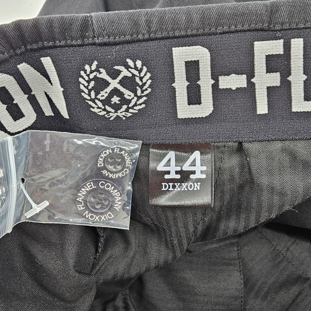 Dixxon D-Flexx Chino Shorts Mens 44 Black Cotton Blend Hidden Pocket NWOT - Picture 5 of 6